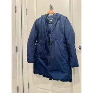 The North Face Dark Blue Hooded Coat